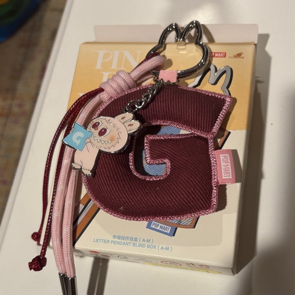 Labubu Pin for Love keychain “G” AUTHETIC - Picture 1 of 3